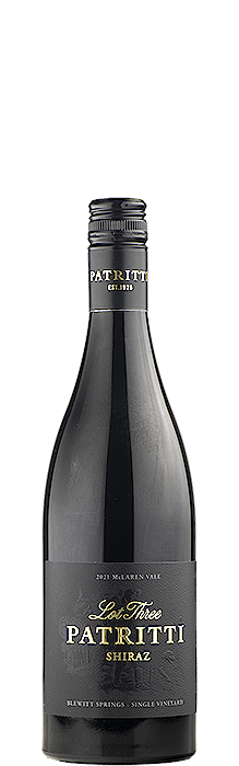 Patritti Lot Three Shiraz Mclaren Vale Shiraz 2021: